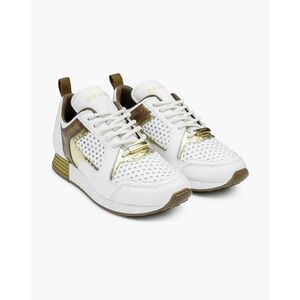 CRUYFF lusso Woman Sporty Sneakers Shoes Size 37 White and Gold Fashion Football